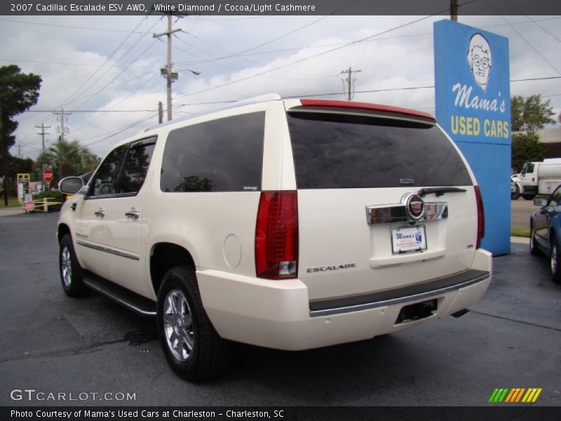 White Diamond / Cocoa/Light Cashmere 2007 Cadillac Escalade ESV AWD