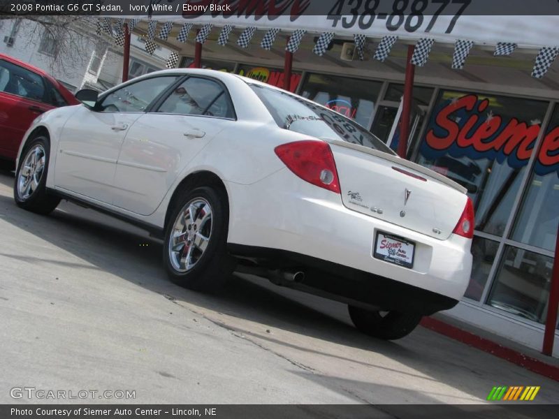 Ivory White / Ebony Black 2008 Pontiac G6 GT Sedan