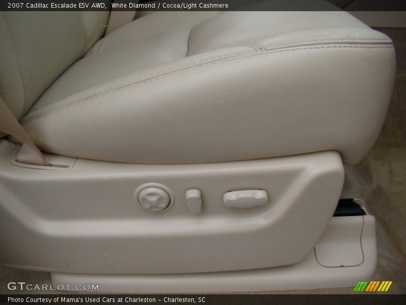 White Diamond / Cocoa/Light Cashmere 2007 Cadillac Escalade ESV AWD