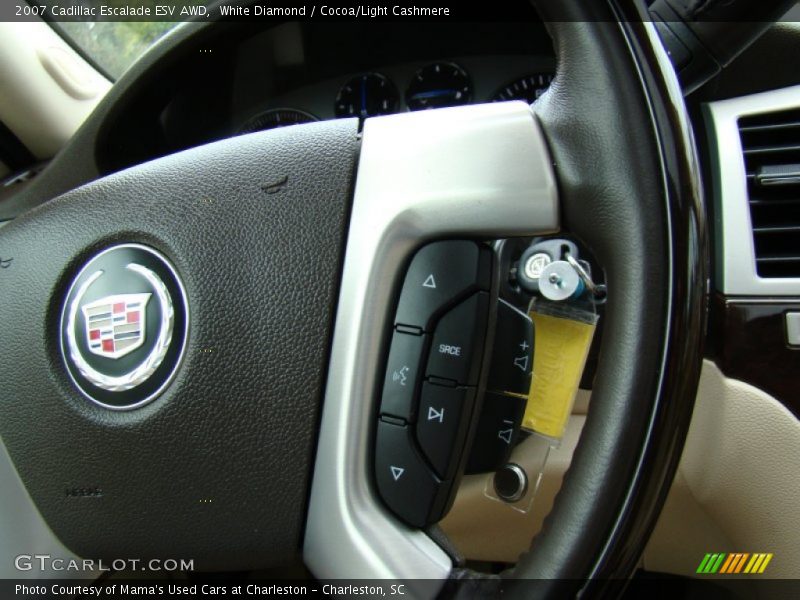 White Diamond / Cocoa/Light Cashmere 2007 Cadillac Escalade ESV AWD