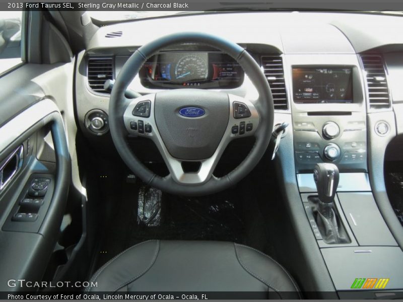 Sterling Gray Metallic / Charcoal Black 2013 Ford Taurus SEL