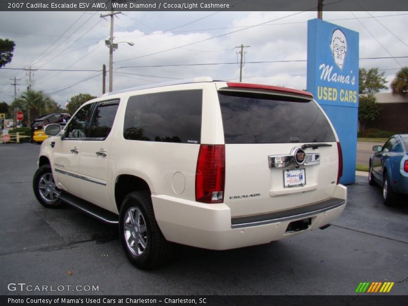 White Diamond / Cocoa/Light Cashmere 2007 Cadillac Escalade ESV AWD