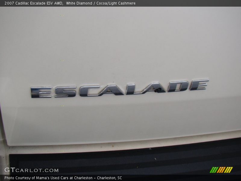 White Diamond / Cocoa/Light Cashmere 2007 Cadillac Escalade ESV AWD