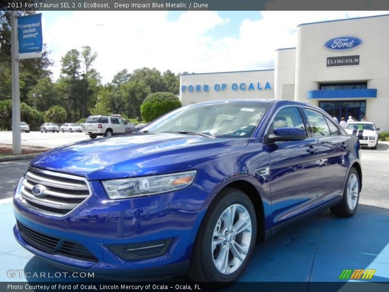 Deep Impact Blue Metallic / Dune 2013 Ford Taurus SEL 2.0 EcoBoost