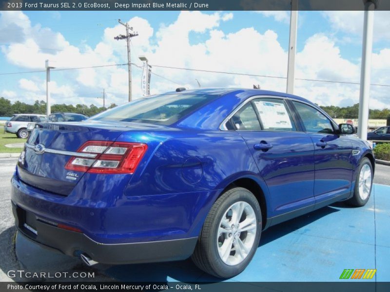 Deep Impact Blue Metallic / Dune 2013 Ford Taurus SEL 2.0 EcoBoost