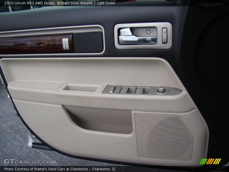 Brilliant Silver Metallic / Light Stone 2009 Lincoln MKZ AWD Sedan