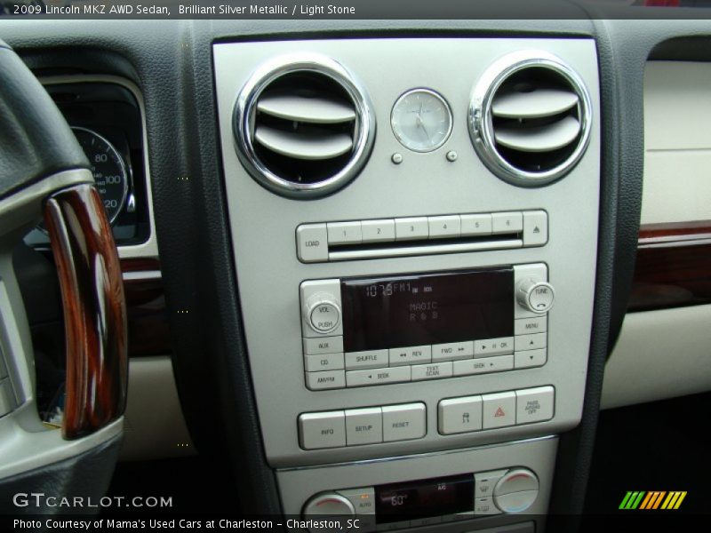 Brilliant Silver Metallic / Light Stone 2009 Lincoln MKZ AWD Sedan