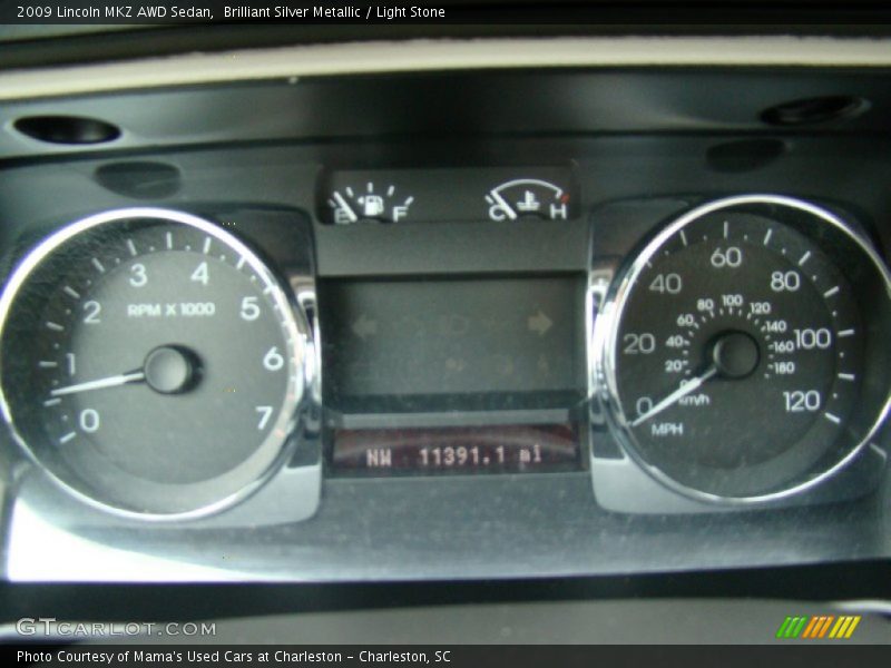 Brilliant Silver Metallic / Light Stone 2009 Lincoln MKZ AWD Sedan