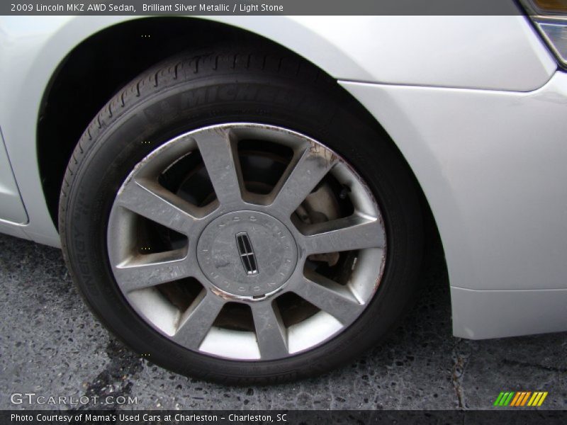 Brilliant Silver Metallic / Light Stone 2009 Lincoln MKZ AWD Sedan
