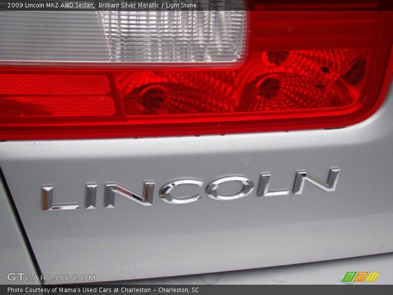 Brilliant Silver Metallic / Light Stone 2009 Lincoln MKZ AWD Sedan