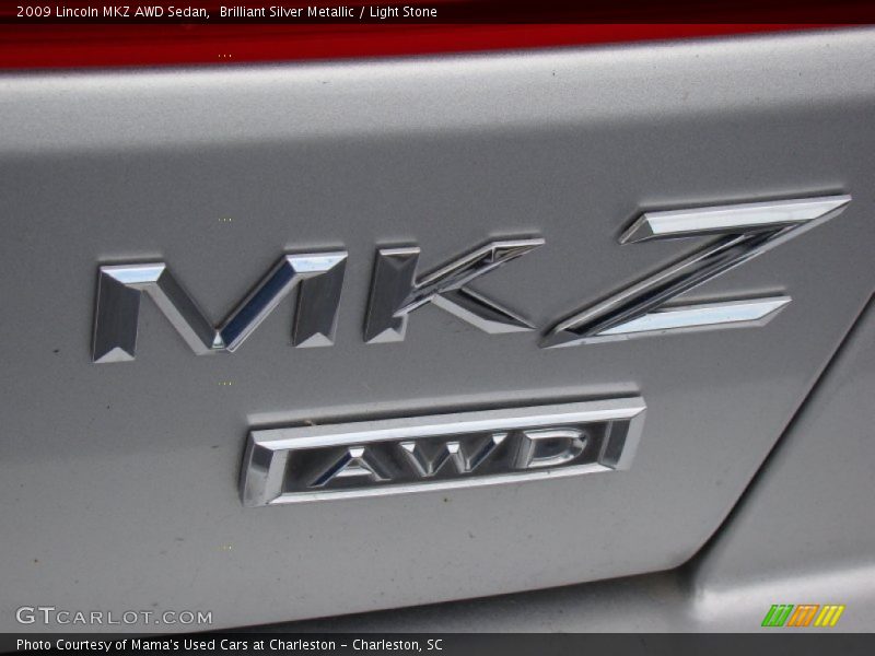 Brilliant Silver Metallic / Light Stone 2009 Lincoln MKZ AWD Sedan