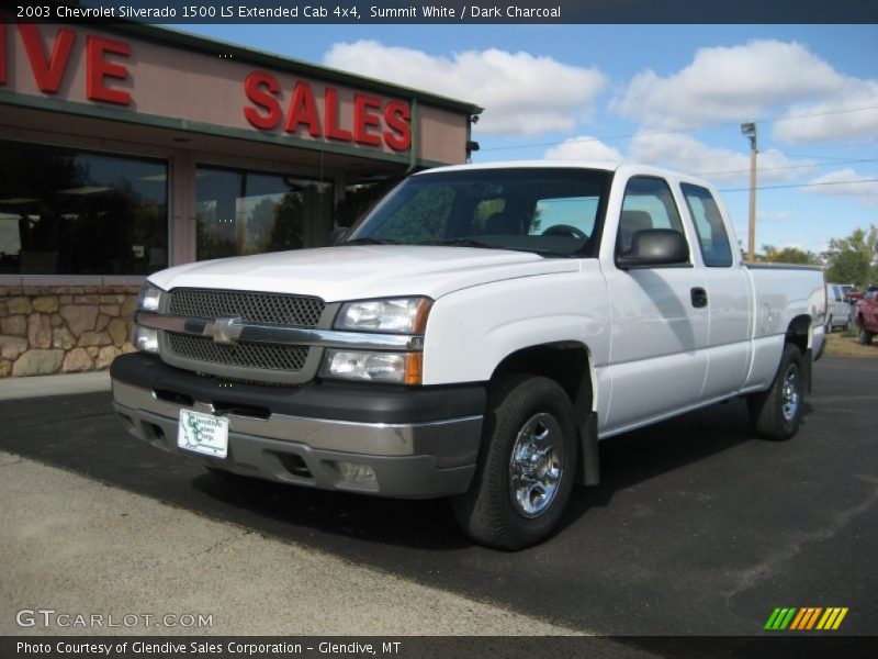 Summit White / Dark Charcoal 2003 Chevrolet Silverado 1500 LS Extended Cab 4x4
