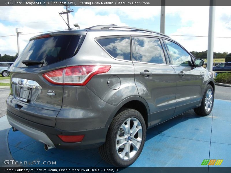 Sterling Gray Metallic / Medium Light Stone 2013 Ford Escape SEL 2.0L EcoBoost 4WD