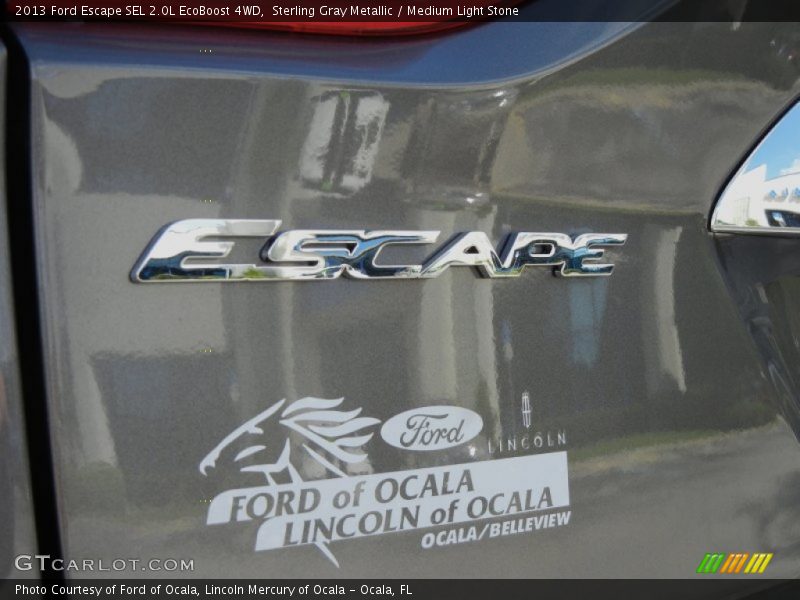 Sterling Gray Metallic / Medium Light Stone 2013 Ford Escape SEL 2.0L EcoBoost 4WD