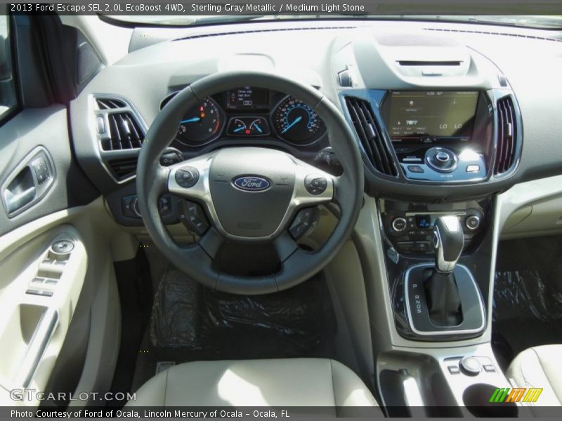 Sterling Gray Metallic / Medium Light Stone 2013 Ford Escape SEL 2.0L EcoBoost 4WD