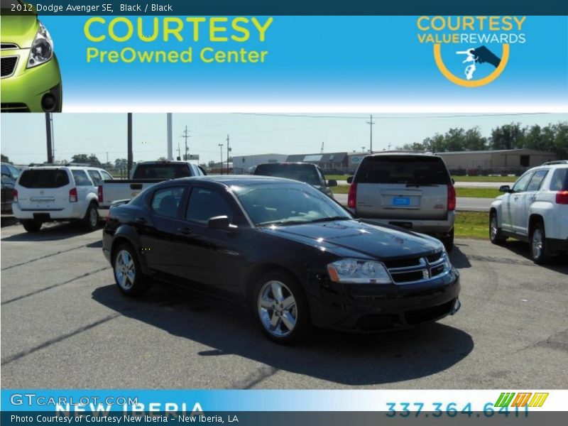 Black / Black 2012 Dodge Avenger SE