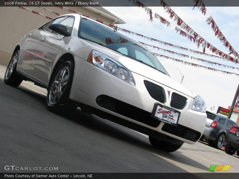 Ivory White / Ebony Black 2008 Pontiac G6 GT Sedan