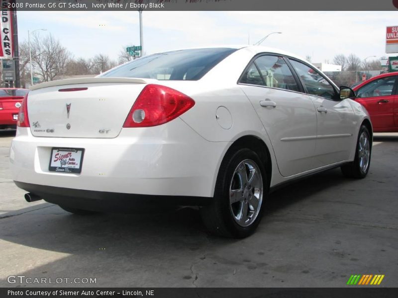 Ivory White / Ebony Black 2008 Pontiac G6 GT Sedan