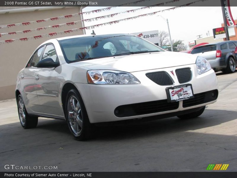 Ivory White / Ebony Black 2008 Pontiac G6 GT Sedan