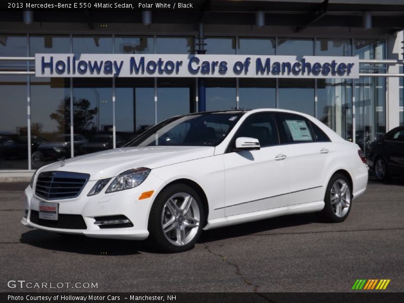 Polar White / Black 2013 Mercedes-Benz E 550 4Matic Sedan