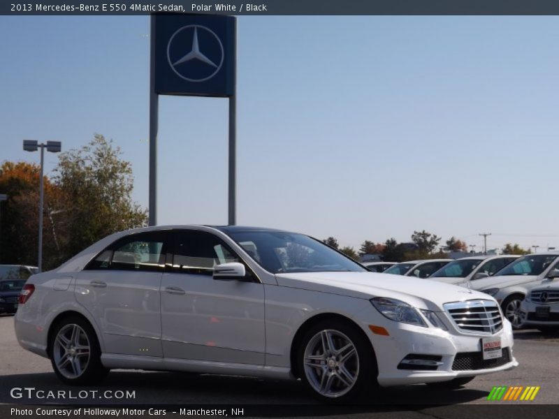 Polar White / Black 2013 Mercedes-Benz E 550 4Matic Sedan
