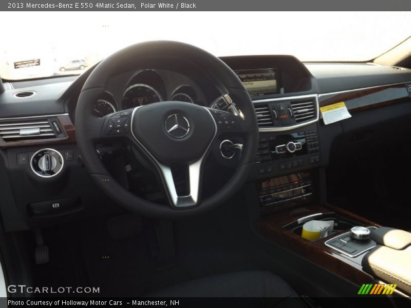 Polar White / Black 2013 Mercedes-Benz E 550 4Matic Sedan