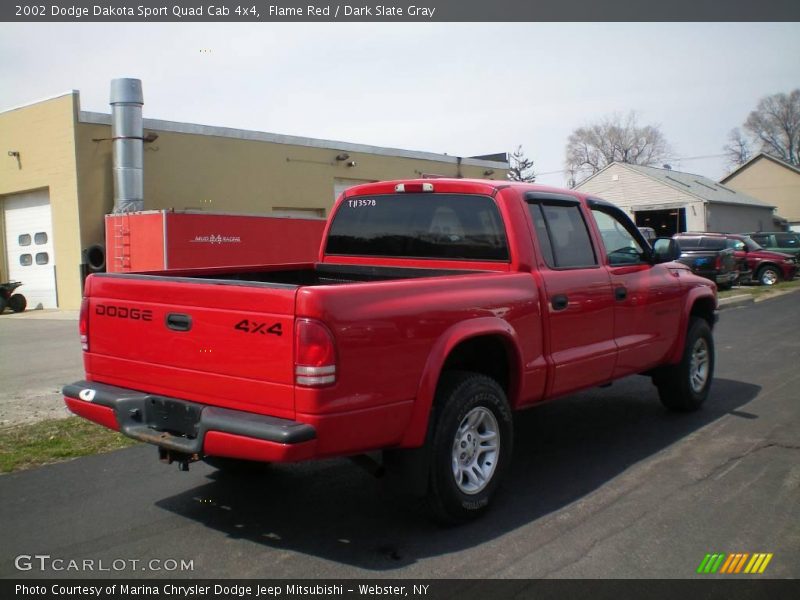 Flame Red / Dark Slate Gray 2002 Dodge Dakota Sport Quad Cab 4x4