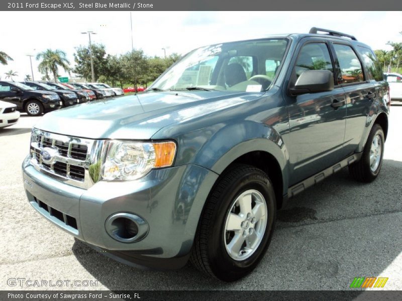 Steel Blue Metallic / Stone 2011 Ford Escape XLS