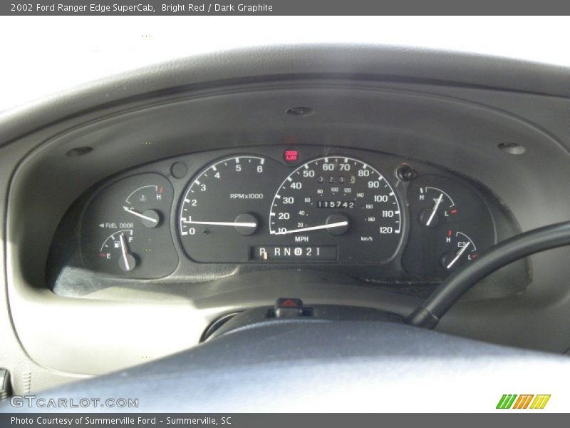 Bright Red / Dark Graphite 2002 Ford Ranger Edge SuperCab