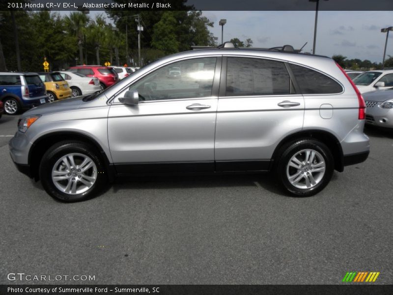 Alabaster Silver Metallic / Black 2011 Honda CR-V EX-L