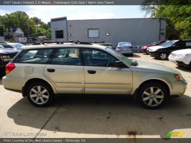Champagne Gold Opal / Warm Ivory Tweed 2007 Subaru Outback 2.5i Wagon
