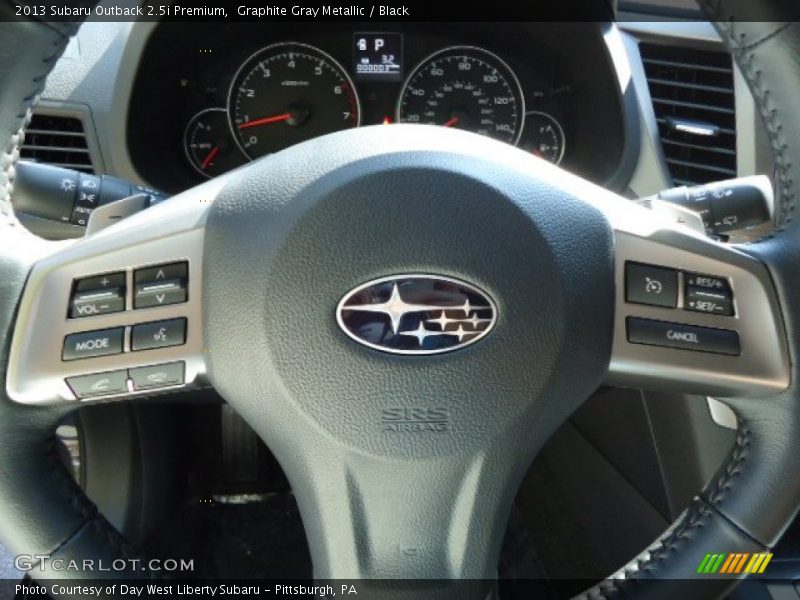 Graphite Gray Metallic / Black 2013 Subaru Outback 2.5i Premium