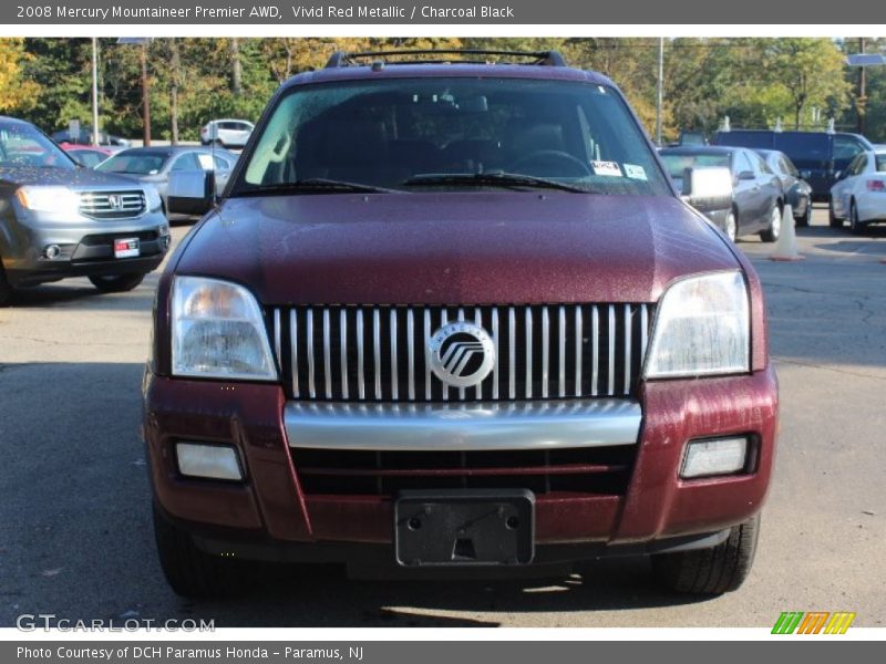Vivid Red Metallic / Charcoal Black 2008 Mercury Mountaineer Premier AWD