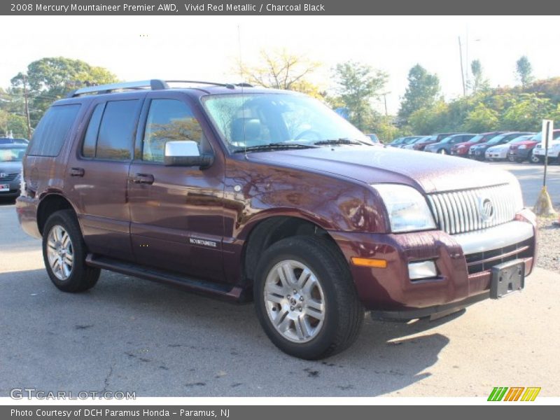 Vivid Red Metallic / Charcoal Black 2008 Mercury Mountaineer Premier AWD