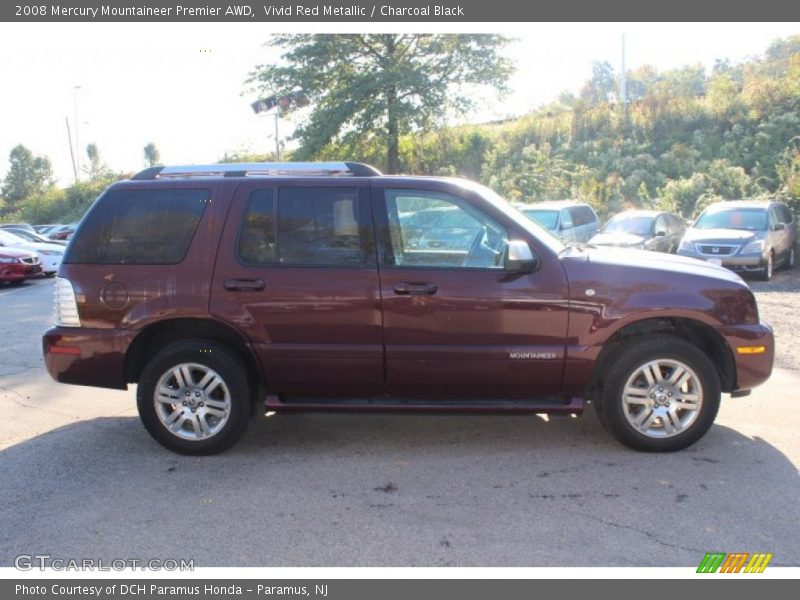 Vivid Red Metallic / Charcoal Black 2008 Mercury Mountaineer Premier AWD