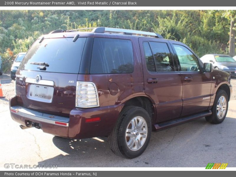 Vivid Red Metallic / Charcoal Black 2008 Mercury Mountaineer Premier AWD