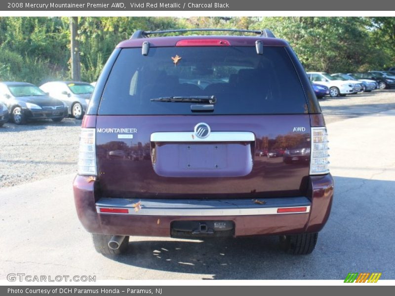 Vivid Red Metallic / Charcoal Black 2008 Mercury Mountaineer Premier AWD