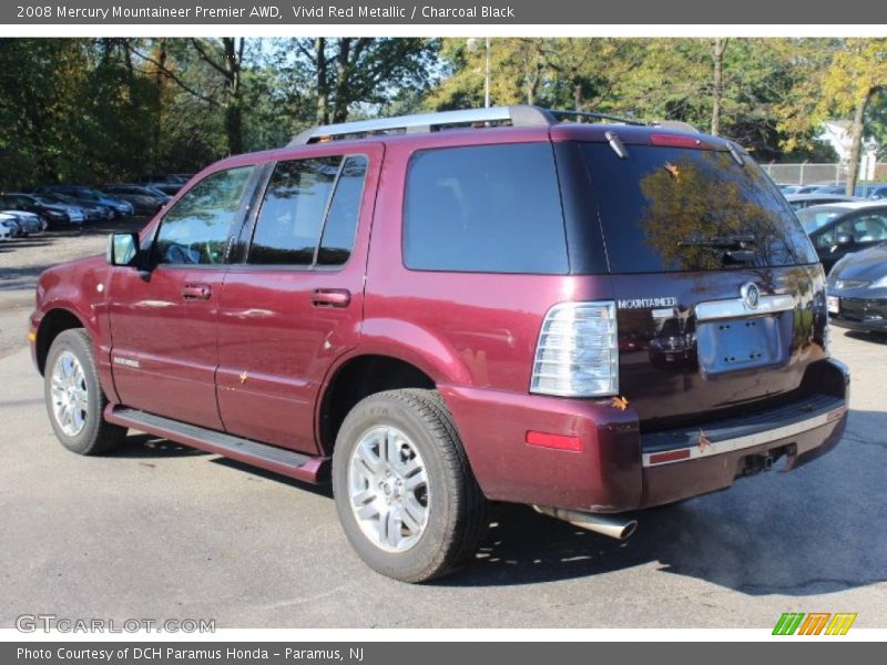 Vivid Red Metallic / Charcoal Black 2008 Mercury Mountaineer Premier AWD