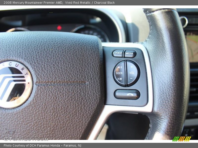 Vivid Red Metallic / Charcoal Black 2008 Mercury Mountaineer Premier AWD