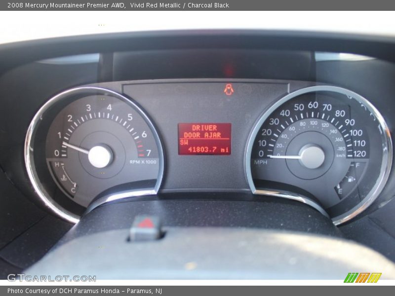 Vivid Red Metallic / Charcoal Black 2008 Mercury Mountaineer Premier AWD