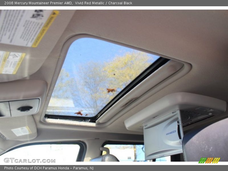 Vivid Red Metallic / Charcoal Black 2008 Mercury Mountaineer Premier AWD
