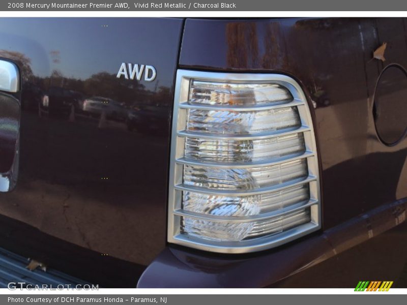 Vivid Red Metallic / Charcoal Black 2008 Mercury Mountaineer Premier AWD