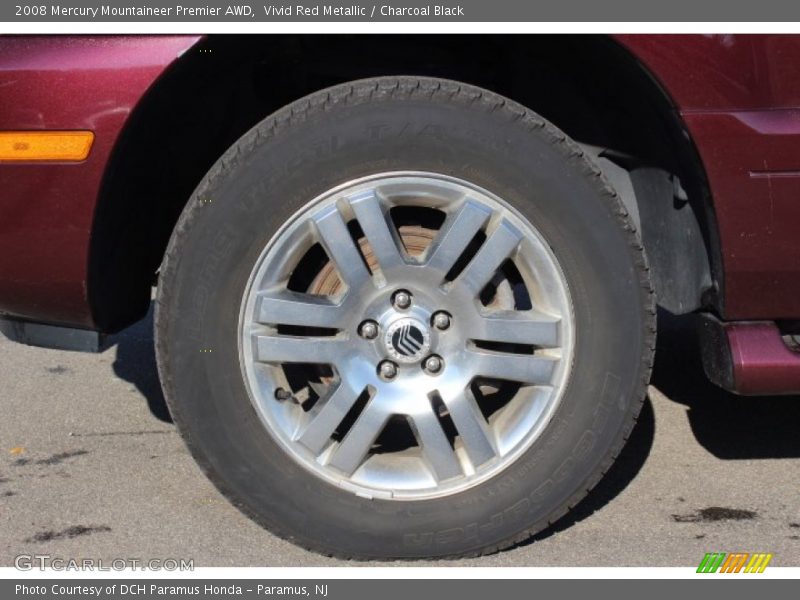 Vivid Red Metallic / Charcoal Black 2008 Mercury Mountaineer Premier AWD