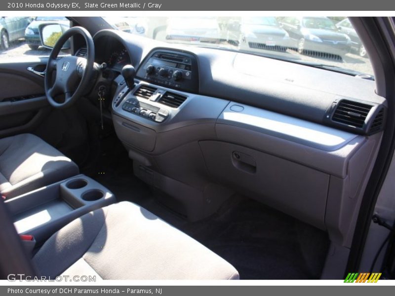 Slate Green Metallic / Gray 2010 Honda Odyssey EX