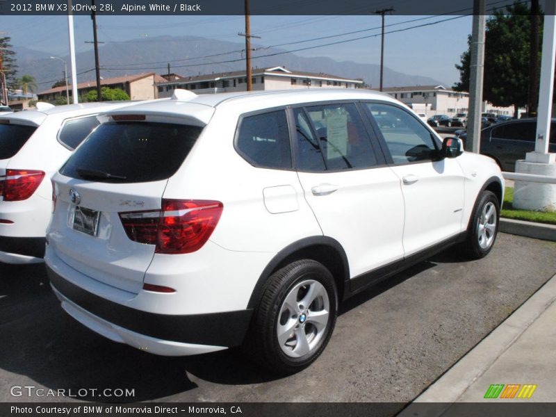 Alpine White / Black 2012 BMW X3 xDrive 28i