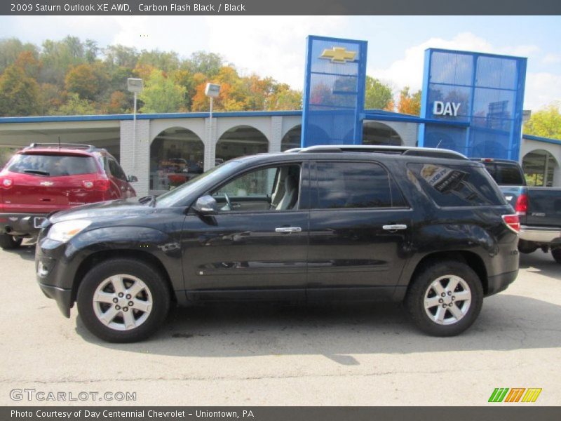 Carbon Flash Black / Black 2009 Saturn Outlook XE AWD