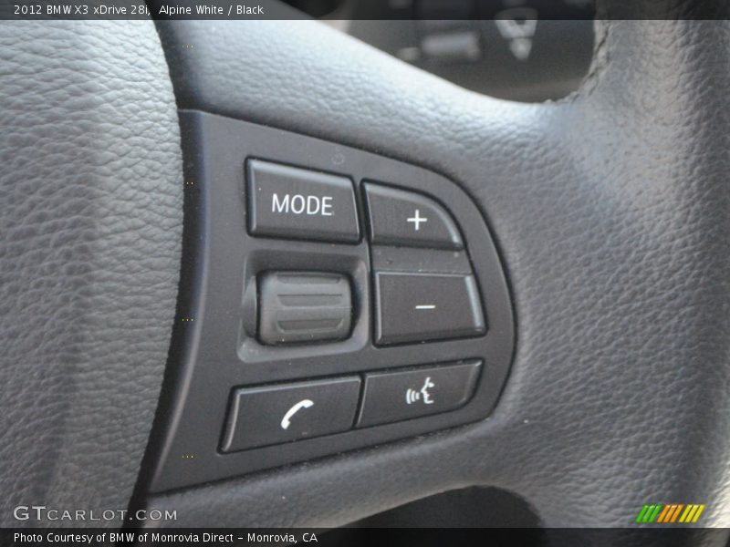 Alpine White / Black 2012 BMW X3 xDrive 28i