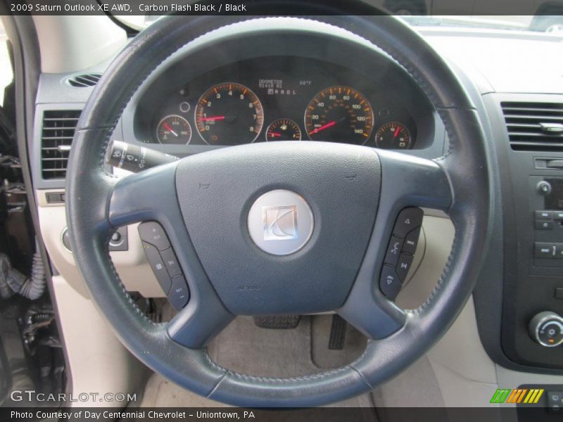 Carbon Flash Black / Black 2009 Saturn Outlook XE AWD