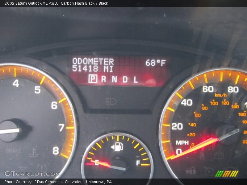 Carbon Flash Black / Black 2009 Saturn Outlook XE AWD