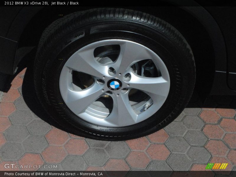 Jet Black / Black 2012 BMW X3 xDrive 28i